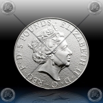 2oz V. BRITANIJA 5 Pounds 2017 "Griffin of EDWARD III" UNC